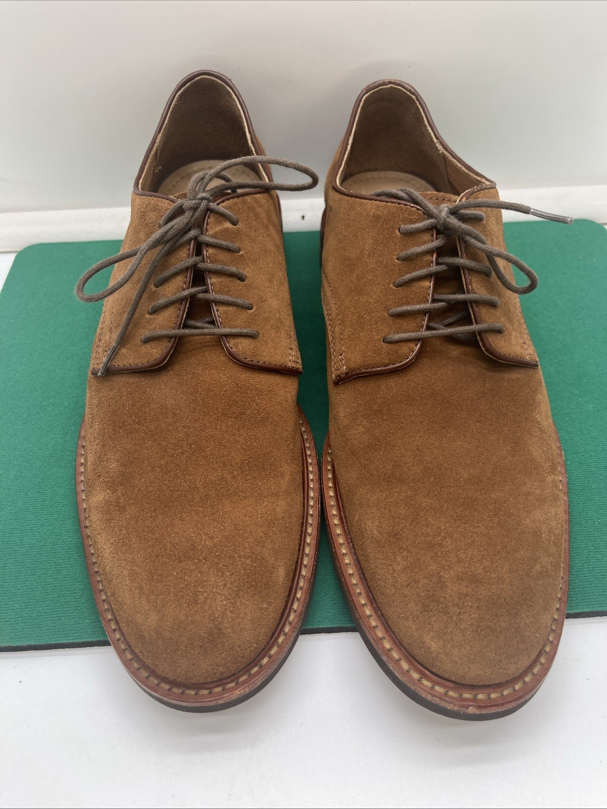 SAOLA HS Trask Scarpe casual Oxford stringate in camoscio marrone Uomo taglia 10 5 N Made in USA