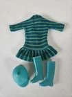 New ListingVTG 60s Barbie SKIPPER #1959 Warm N Wonderful Aqua Blue Green Dress Boots & Hat