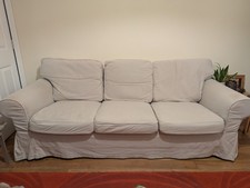 IKEA Ektorp 3 Seater Sofa In Cream with removable washable covers - used