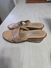 Artiva Leather Sandals Women’s 8.5M Missy Beige Slides Block Heel Brazil  — photo 10