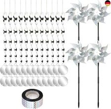 Vogelabwehr Reflektor Set Reflektierende Spiralstangen mit Scheiben H&auml;ngende