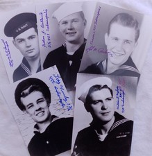 USS Indianapolis, CA35,Signed Photographs, 5 ...