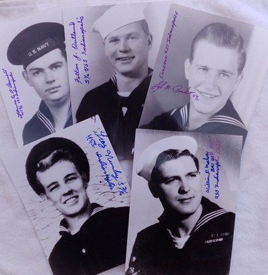 USS Indianapolis, CA35,Signed Photographs, 5 Survivors, Atomic Bomb, #4