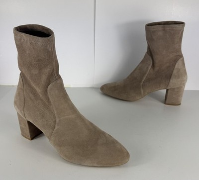 Stuart Weitzman Women's Yuliana Boots 60mm - Tan Camel Suede US 10.5 B