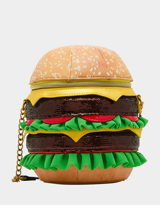 Betsey Johnson Kitsch Nice Buns Hamburger Crossbody Bag New Sealed