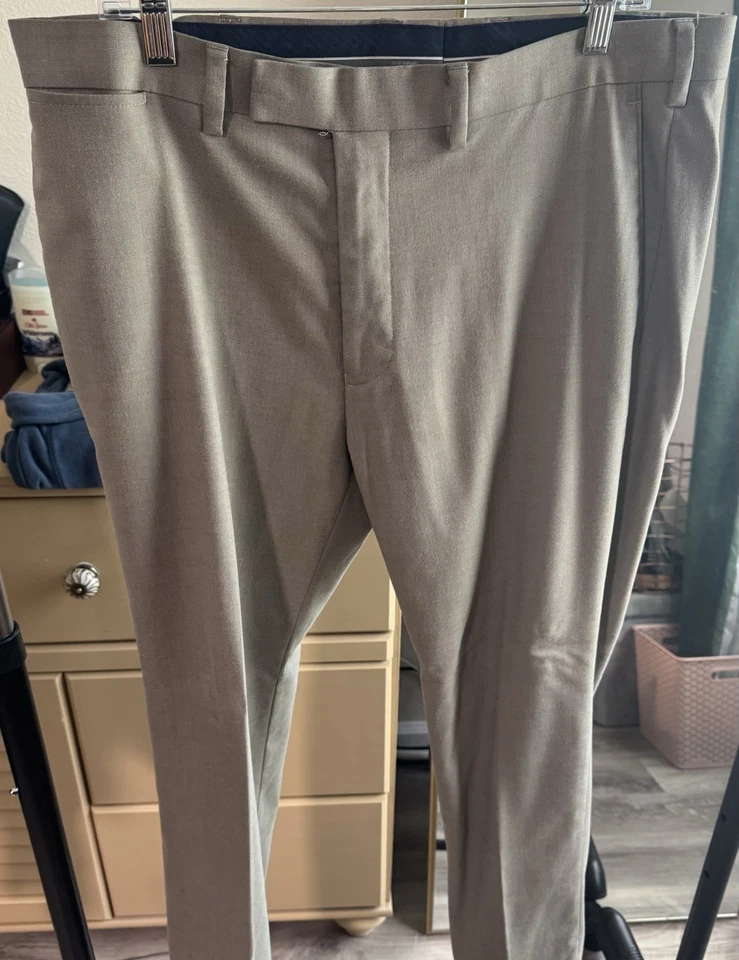 Louis Raphael Mens Straight Leg Comfort-Fit Pleated Cuffed Dress Pants 36 x 30 - Imagem 2 de 4