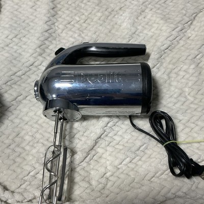 Dualit 300W 5- Speed Stainless Steel Handheld Mixer 120V w/ Beater, Silver