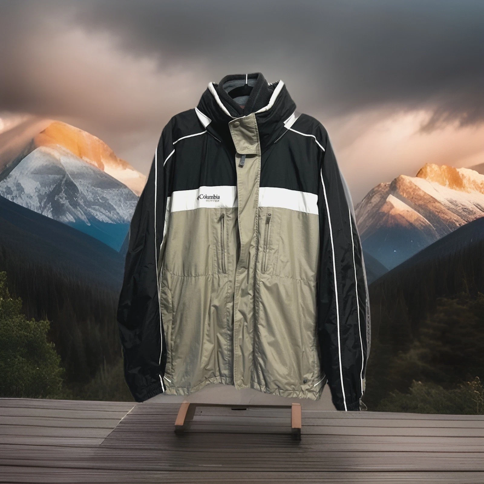 Columbia Vertex Jacket Coat Mens XXL Black Core Bugaboo🔥🔥🔥🔥🔥