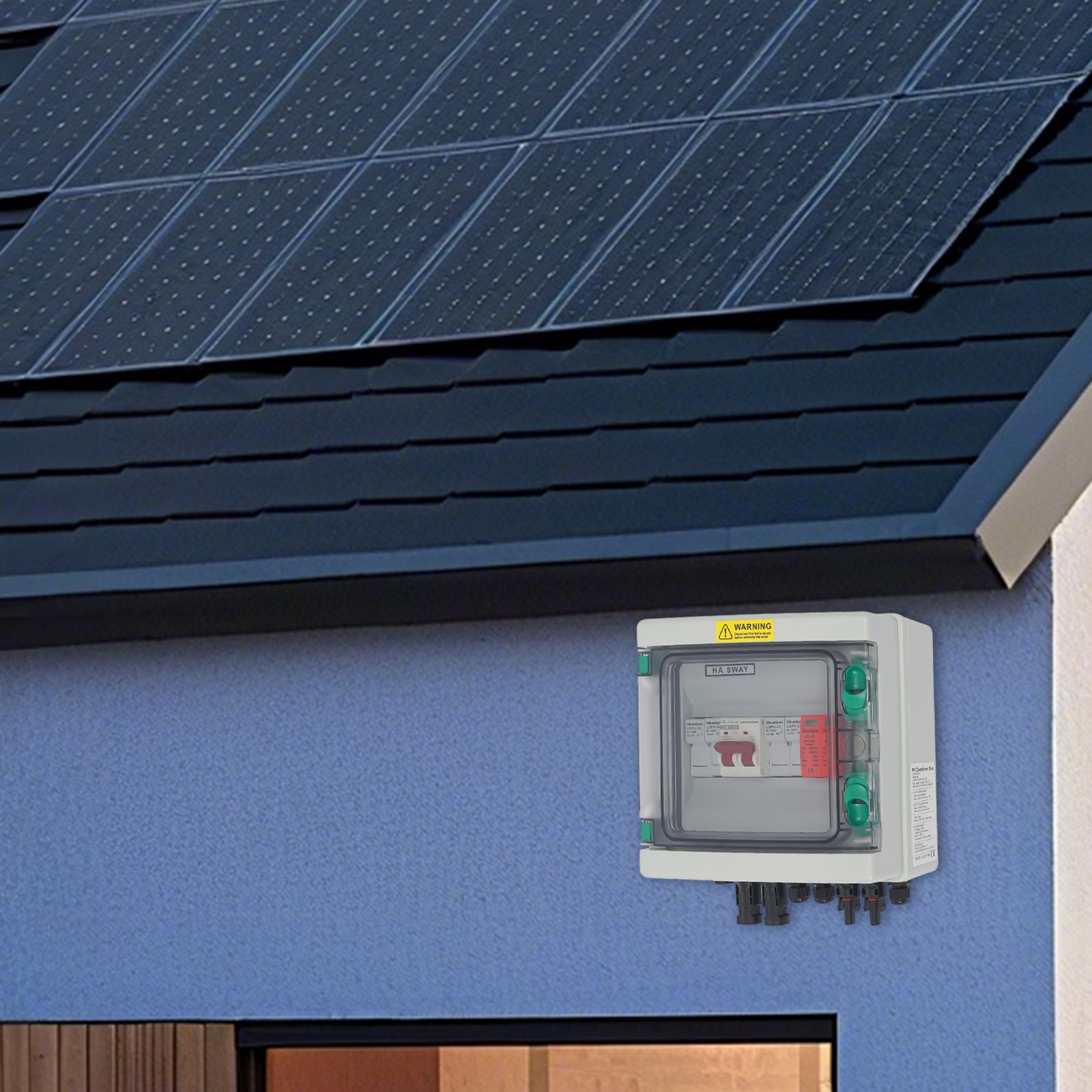 DC 500V / 1000V Solar PV Combiner Box 2 Strings Circuit Breaker For Solar Panel