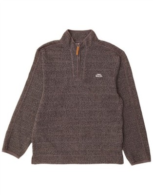 Weird Fish Herren Zip Neck Sweatshirt Pullover Medium Grey Polyester BY07