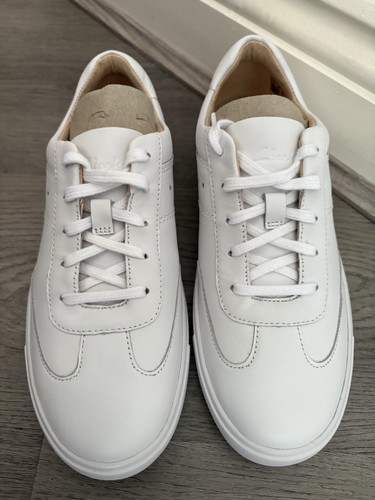 Clarks Makea Court Women’s White Soft Leather Trainers - Size UK 4 - New In Box - Picture 3 of 11