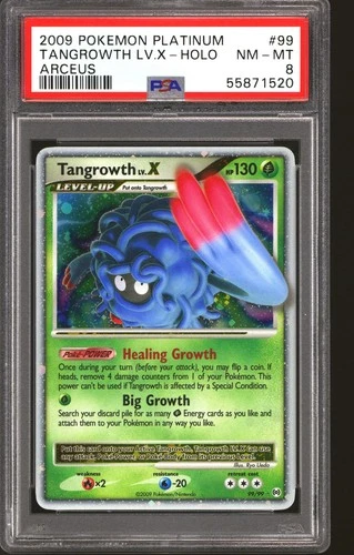 Pokemon Platinum Arceus Tangrowth Lv.X 99/99 PSA 8