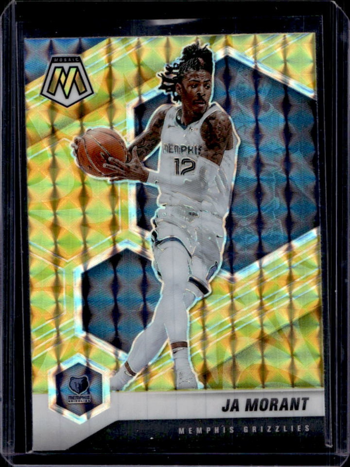 2020-21 Mosaic Ja Morant Reactive Yellow #40 Grizzlies