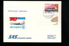 Postal History First Flight SAS 4/7/79 Copenhagen Denmark to Montreal Canada