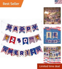 250- Anniversary 4th of July Banner - Celebrate in Style Indoors  Outdoors
