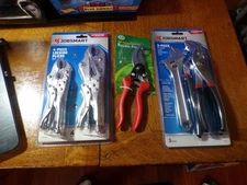 JOBSMART 4-PIECE LOCKING PLIERS+3-PIECEWRENCH+5/8" PRUNER [LOWEST ON EBAY NEW FS