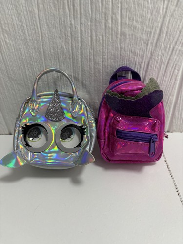 Lot Of 2 Girls Small Coin Purses Holders Real Littles & Purse Pets Brands
