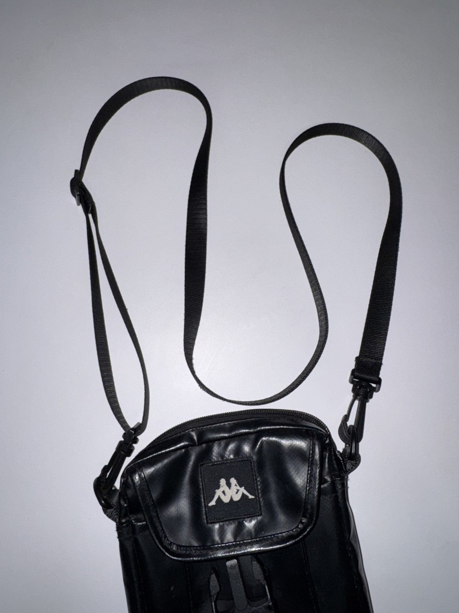 Kappa Unisex Crossbody Shoulder Bag Black Logo | eBay