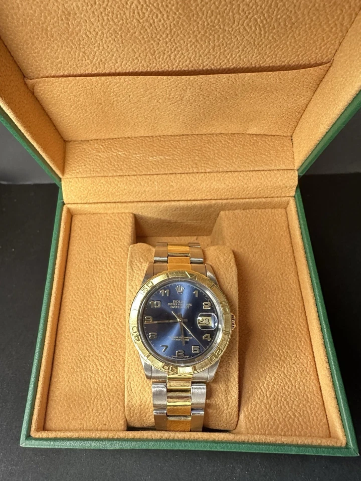 Rolex Thunderbird Datejust 18K Yellow Gold And Steel Band Blue Dial - Image 2 of 4