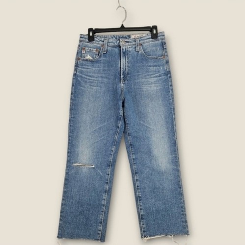 AG Adriano Goldschmied High Rise Crop Jean sz 29 Phoebe Vintage Distressed 22" L - Picture 2 of 15