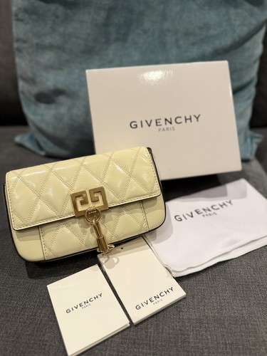 Givenchy Pocket Mini Quilted Leather Crossbody Bag - Cream Yellow