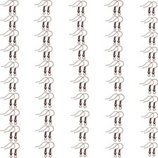 100 Pcs Red Copper Earring Hooks Hypo-allergenic Ear Wires Fish