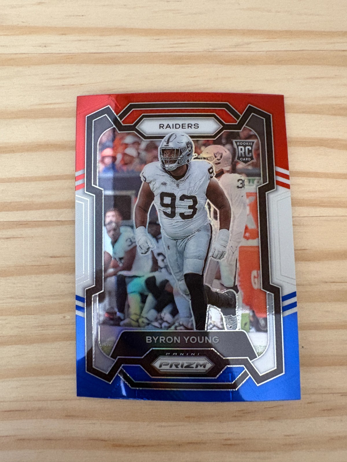 2023 Panini Prizm Prizms Red White and Blue #355 Byron Young - RAIDERS