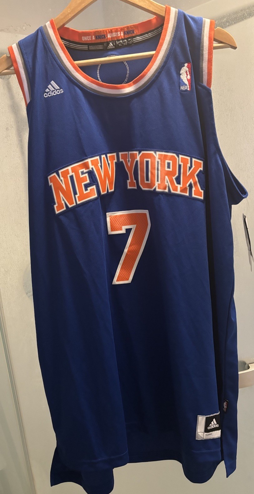 Carmelo Anthony New York Knicks NBA Jersey Men XL Adidas New NWT #7 2013  Vtg HWC, image size:812x1576