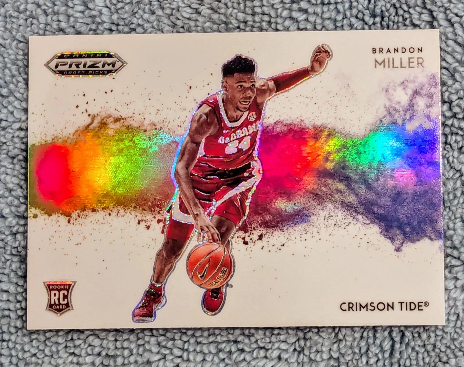 Brandon Miller 2023-2024 Prizm Draft Picks White Color Blast