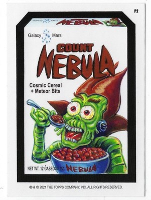 2021 Wacky Packages Mars Attacky Series 5 Sci-Fi Cereals #P2 COUNT NEBULA