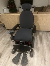 Quantum Q6 Edge 3 Electric Power Wheelchair Red Joystick Headrest