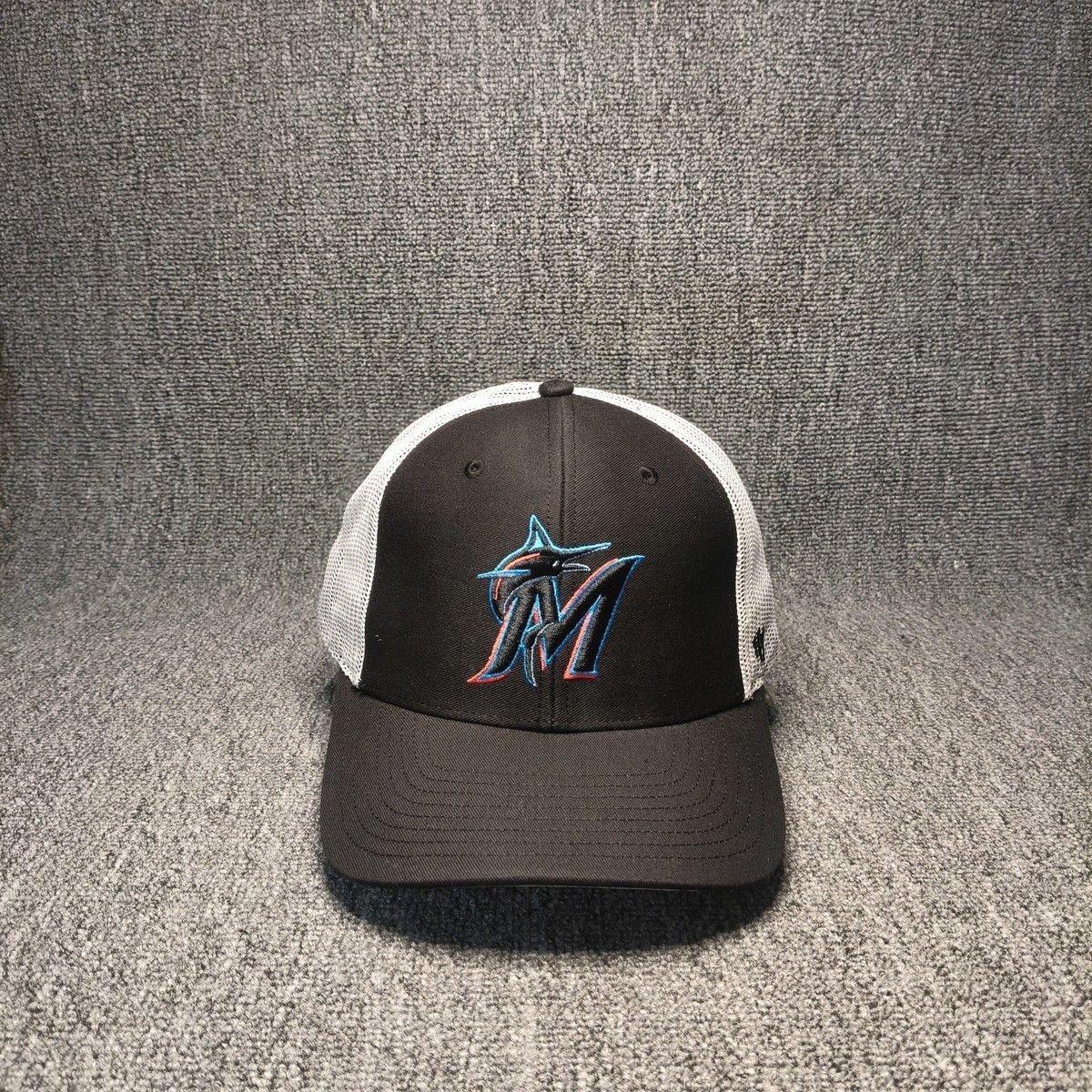 '47 Brand Miami Marlins MLB Trucker Snapback Cap Black White