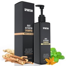 SPARTAN  Root Activator Shampoo For Men - Hair 6.8 Fl Oz Pack of 1 , Black