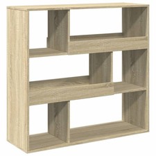 Room Divider Storage Cabinet Book Shelf Sonoma Oak Engineered Wood vidaXL
