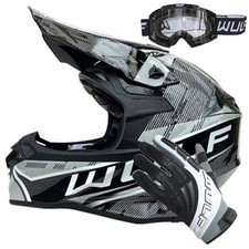 Wulfsport Astral Off Road Adult Motocross Helmet ATV Quad Bike & Gloves Goggles