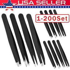 Eyebrow Tweezers Eyebrow Clip 4Piece Hair Beauty Pluckers Stainless Steel