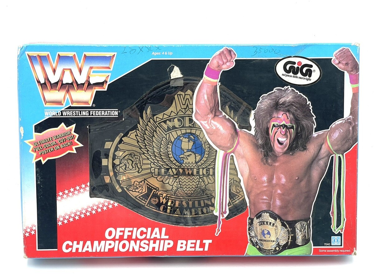 1990# OFFICIAL WWF ULTIMATE WARRIOR CHAMPIONSHIP BELT HASBRO