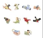 Lenox Garden Birds 10 miniature Tree Ornaments - mini set - - New in Box
