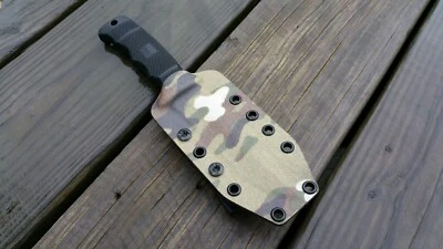 ARMORSHEATHSLLC SOG SEAL PUP ELITE Kydex Sheath, Pancake style, w/ tek-lok style clip, multicam