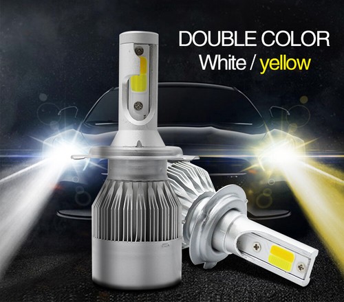 55W H4 LED Headlight Car Fog Light Bulb White&Yellow Dual Color 3000K&6000K Lamp - Picture 15 of 16