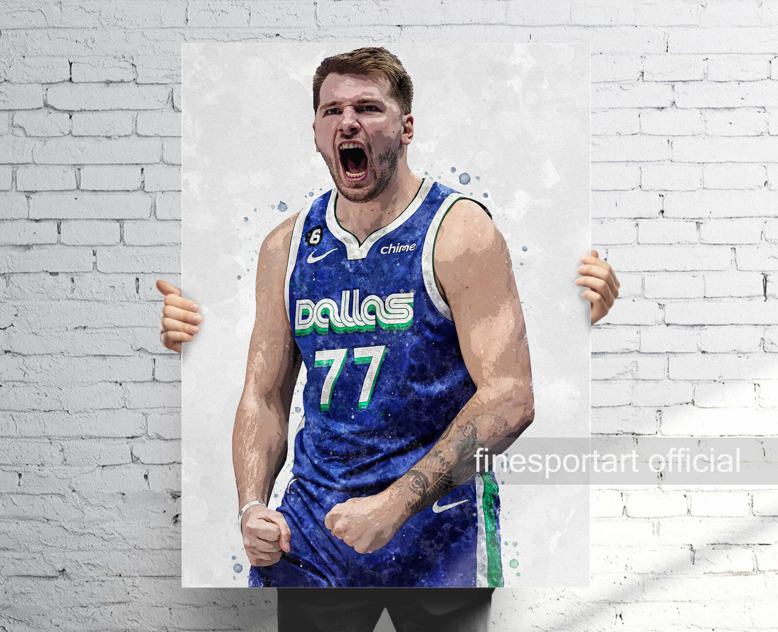 Luka Doncic Dallas Mavericks Poster, Canvas, Basketball print, Sports wall art