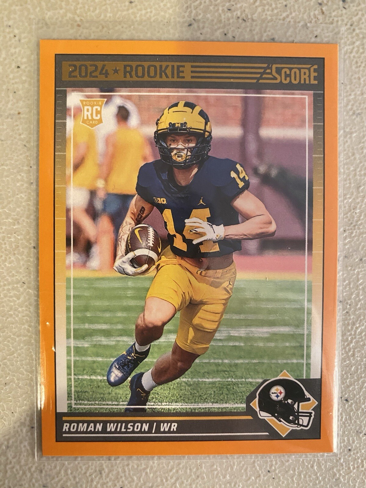 2024 Score Roman Wilson Orange Parallel SP Rookie, Card 360