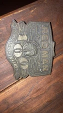 Vintage REDMAN CHEWING TOBACCO 100th ANNIVERSARY COMMEMORATIVE BELT BUCKLE & BOX