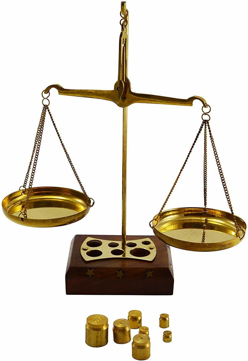 Small Brass Weight Scale Toy Scale Justice Scale Retro Balance Scale Weight