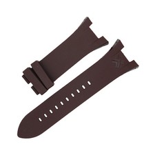 NEW Brown Silicone Rubber Diver Watch Strap Band For Armani Exchange