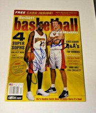 2002 BECKETT BASKETBALL MONTHLY JASON RICHARDSON MIKE DUNLEAVY SIGNED RARE COA