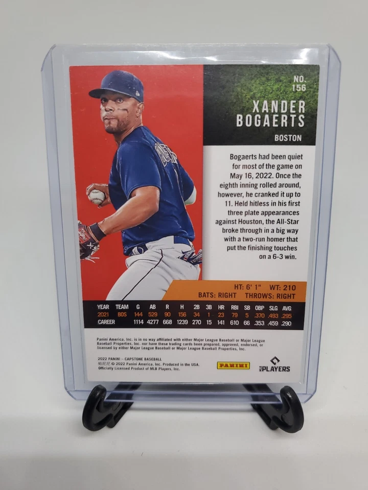 Xander Bogaerts 2022 Capstone LS Black Artists Proof 2/7 SSP Boston Red Sox 2of7 - Image 2 of 4