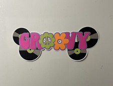 Groovy Vinyl Records Scrapbook Title Handmade Paper Pierced Die Cut
