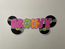 Groovy Vinyl Records Scrapbook Title Handmade Paper Pierced Die Cut