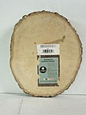 Walnut Hollow Basswood Country Round Plaque Plate 11.5" x 9.5" Wide, 39750 Bark
